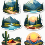 Camping & Adventure - Sticker Sheet v14